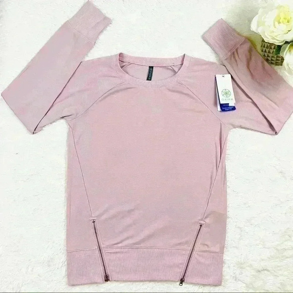 NWT Gaiam Mauve Studio To Street Easy Fit Soft Zip Yoga Top Size XS - Picture 1 of 11